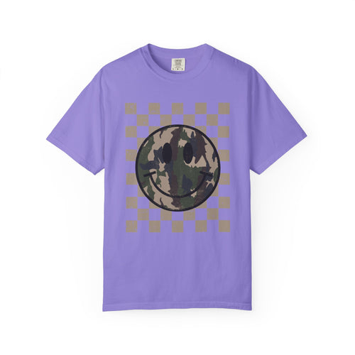 Camo Smiley Comfort Colors--Women's Tee