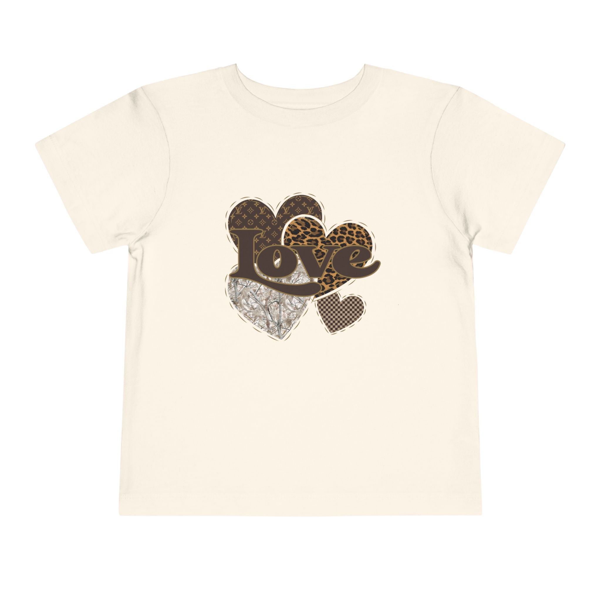 Toddler Tee — Camo LV heart Graphic Kids Shirt