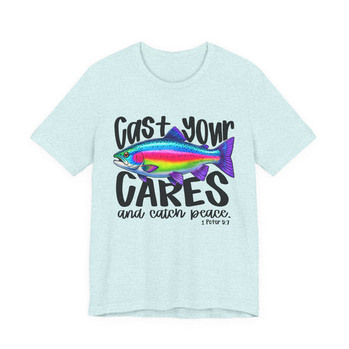 Cast Your Cares Christian Fishing Shirt