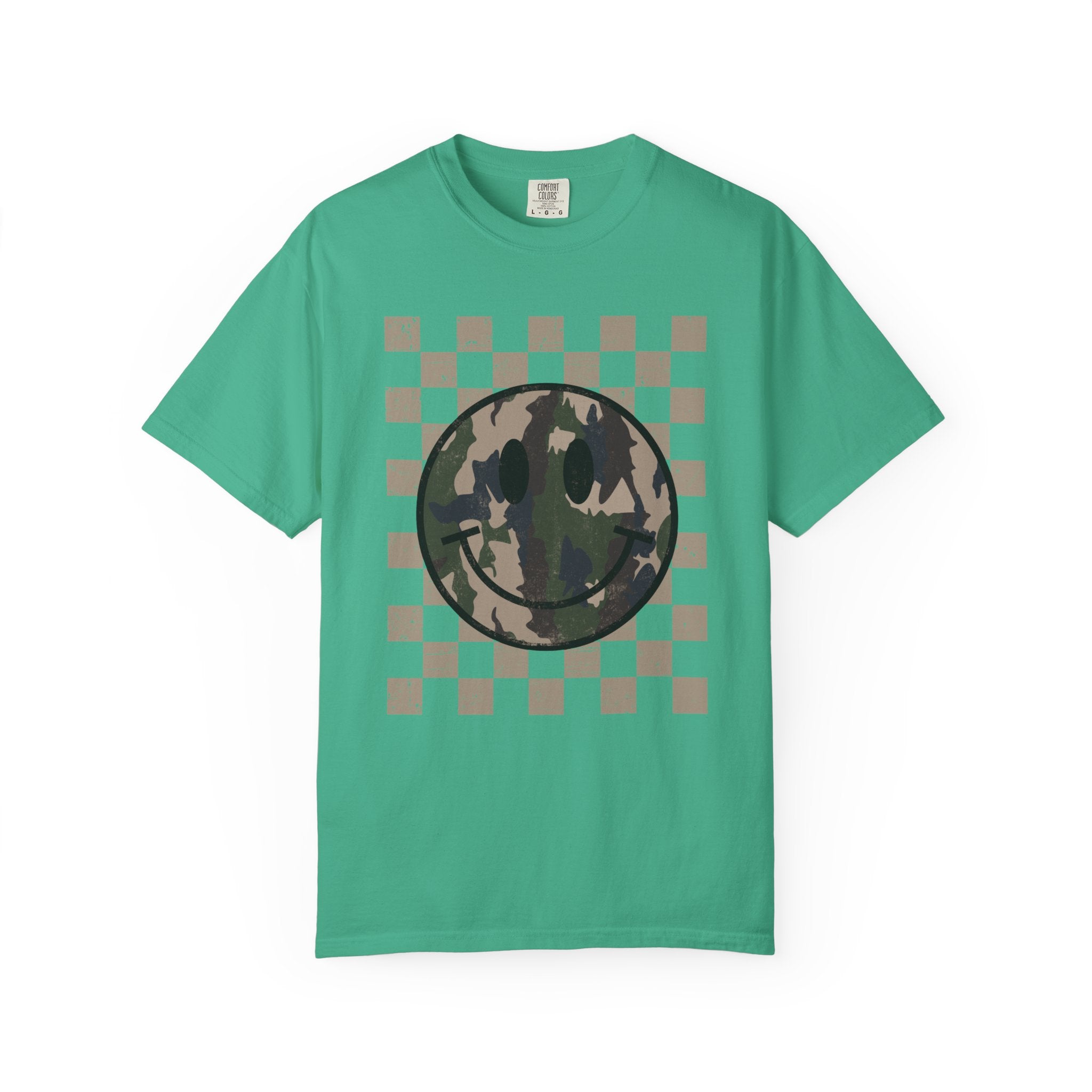 Camo Smiley Comfort Colors--Women's Tee