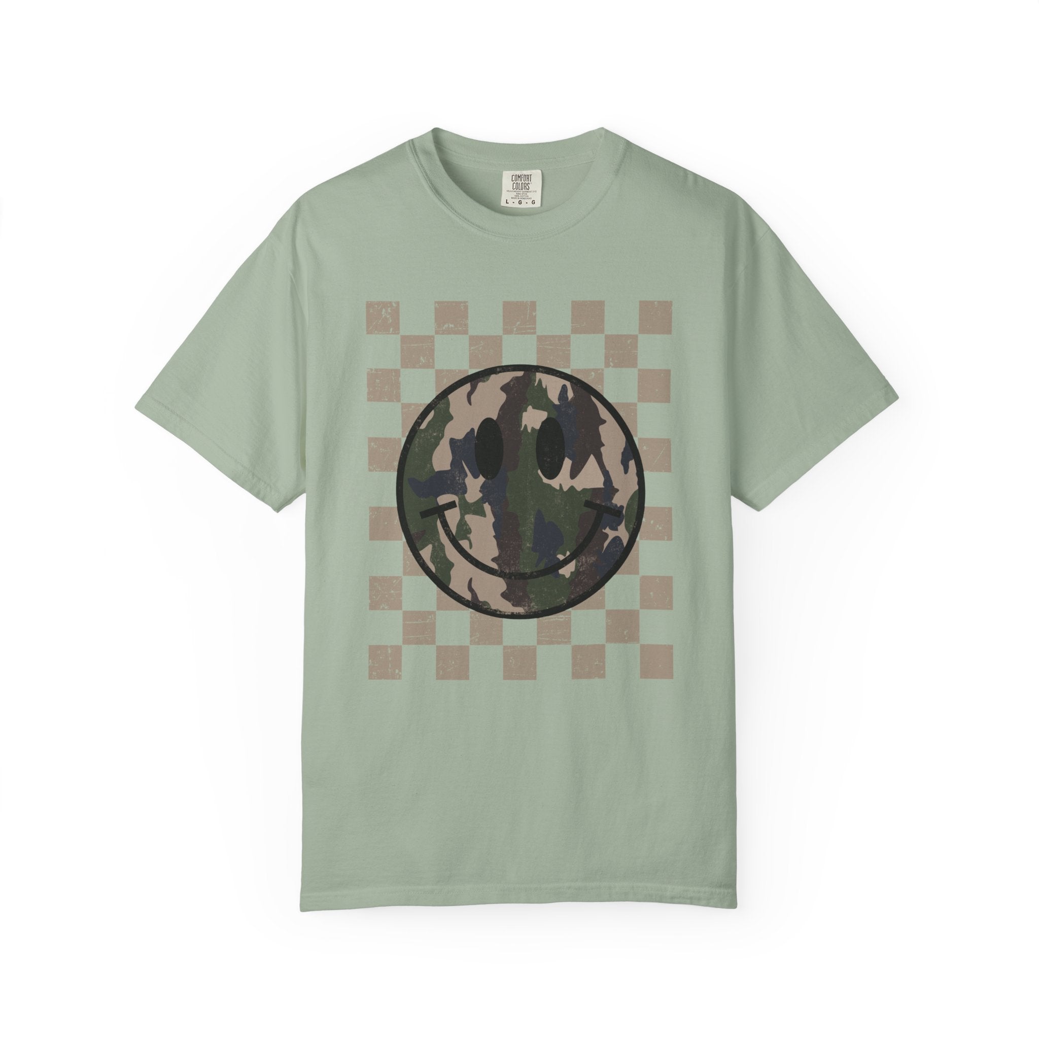Camo Smiley Comfort Colors--Women's Tee