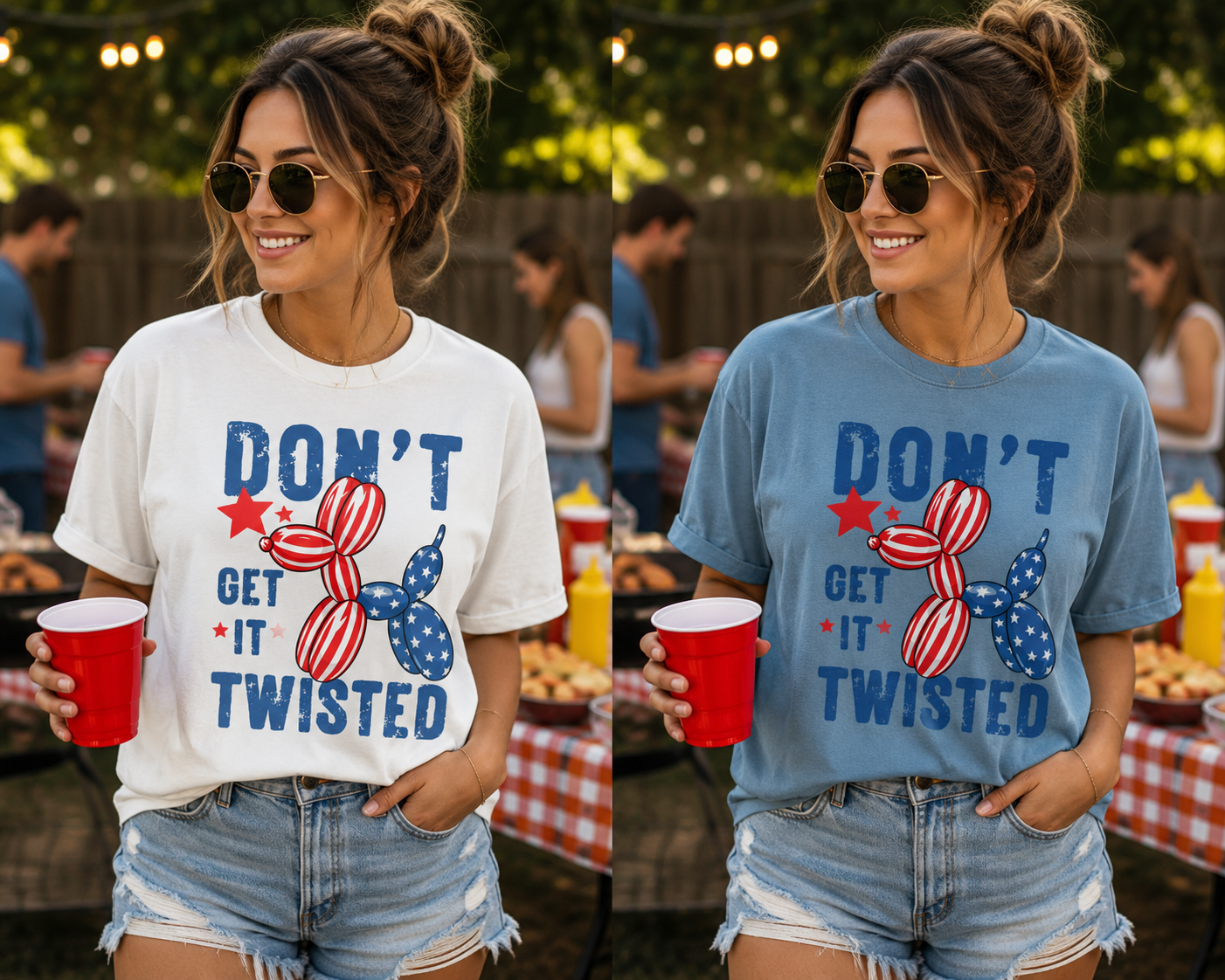Don't Get It Twisted 4th of July Comfort Colors--Women's Tee