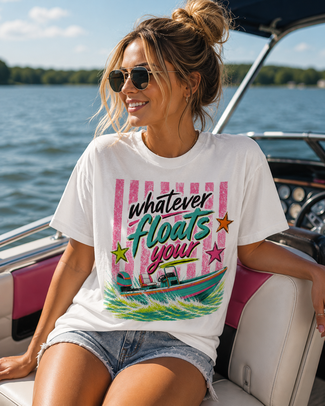Whatever Floats Your Boat Comfort Colors--Women's Tee