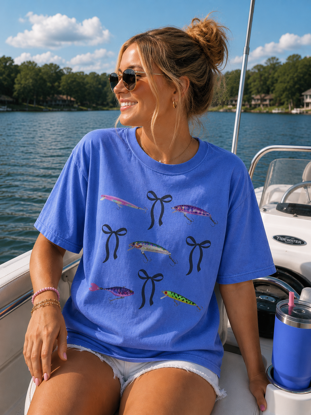 Coquette Fishing Lures--Comfort Colors--Women's Tee