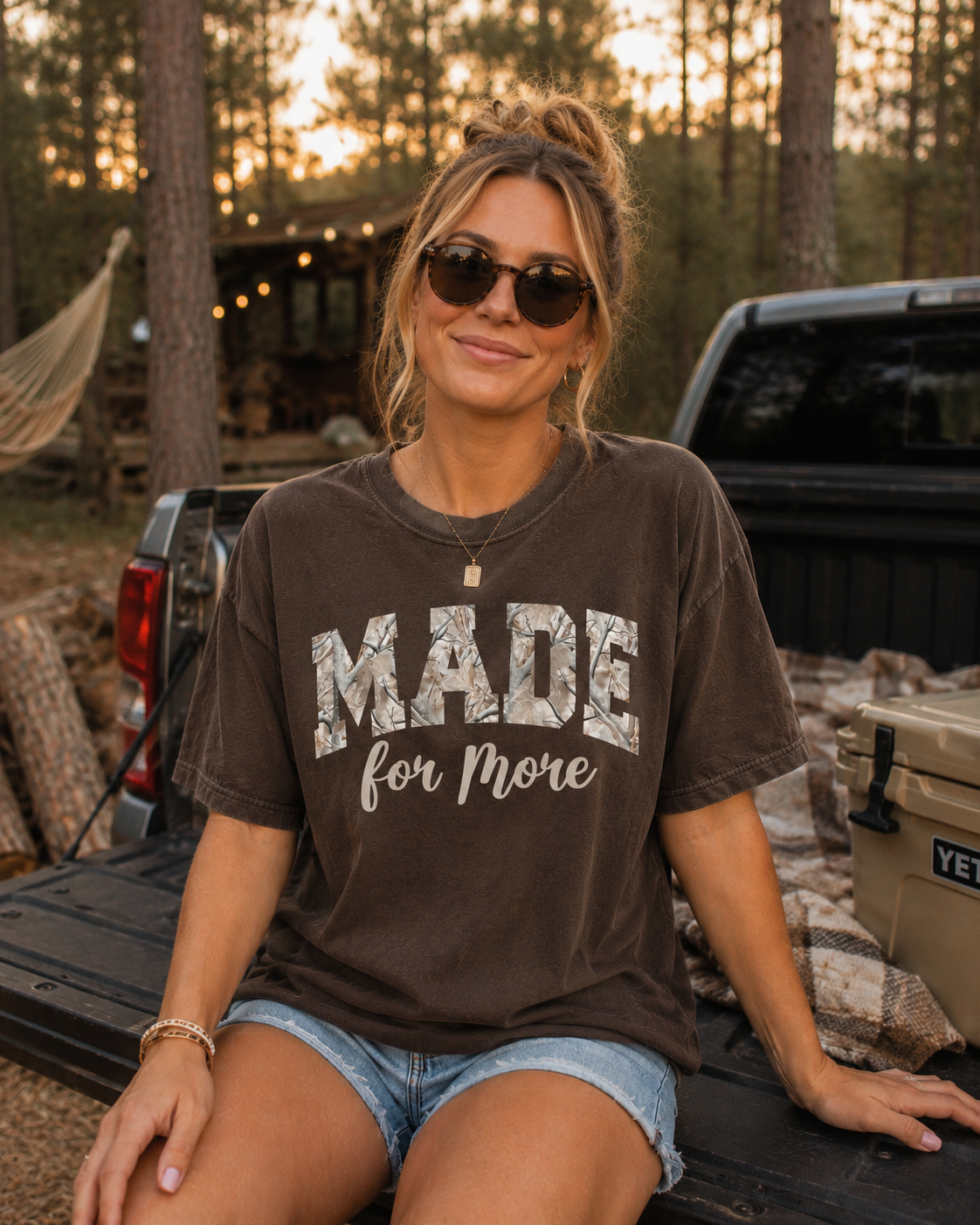 Camo Made For More--Comfort Colors--Women's Tee