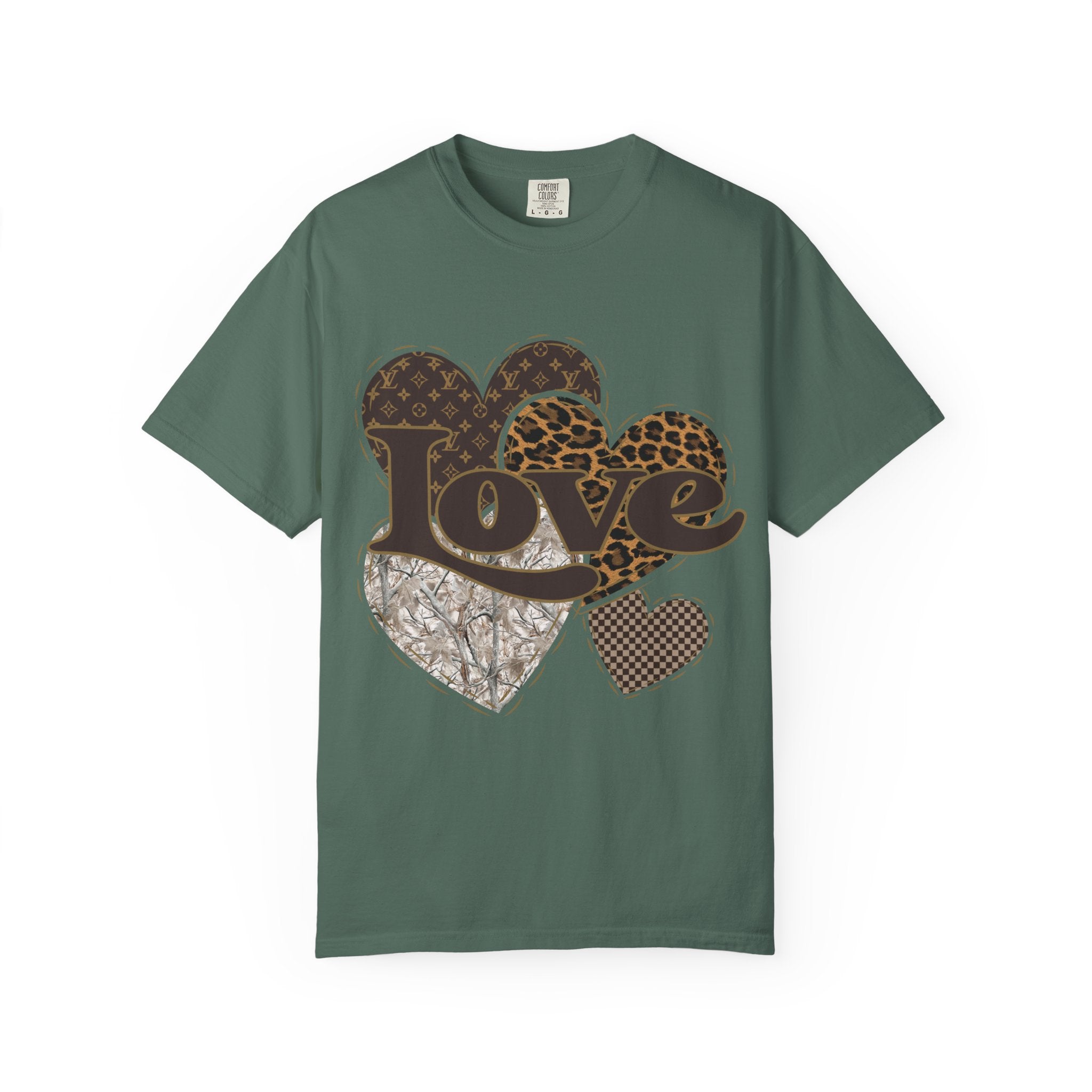 Camo LV T-Shirt—Comfort Colors — Camouflage LV Logo Graphic Tee