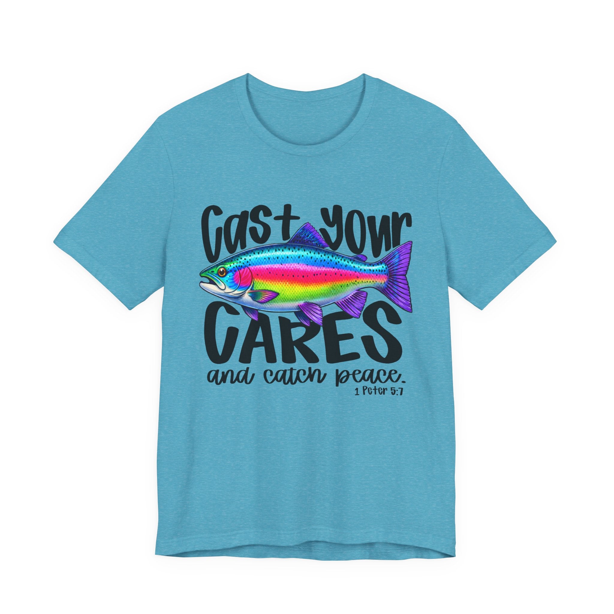 Cast Your Cares Christian Fishing Shirt