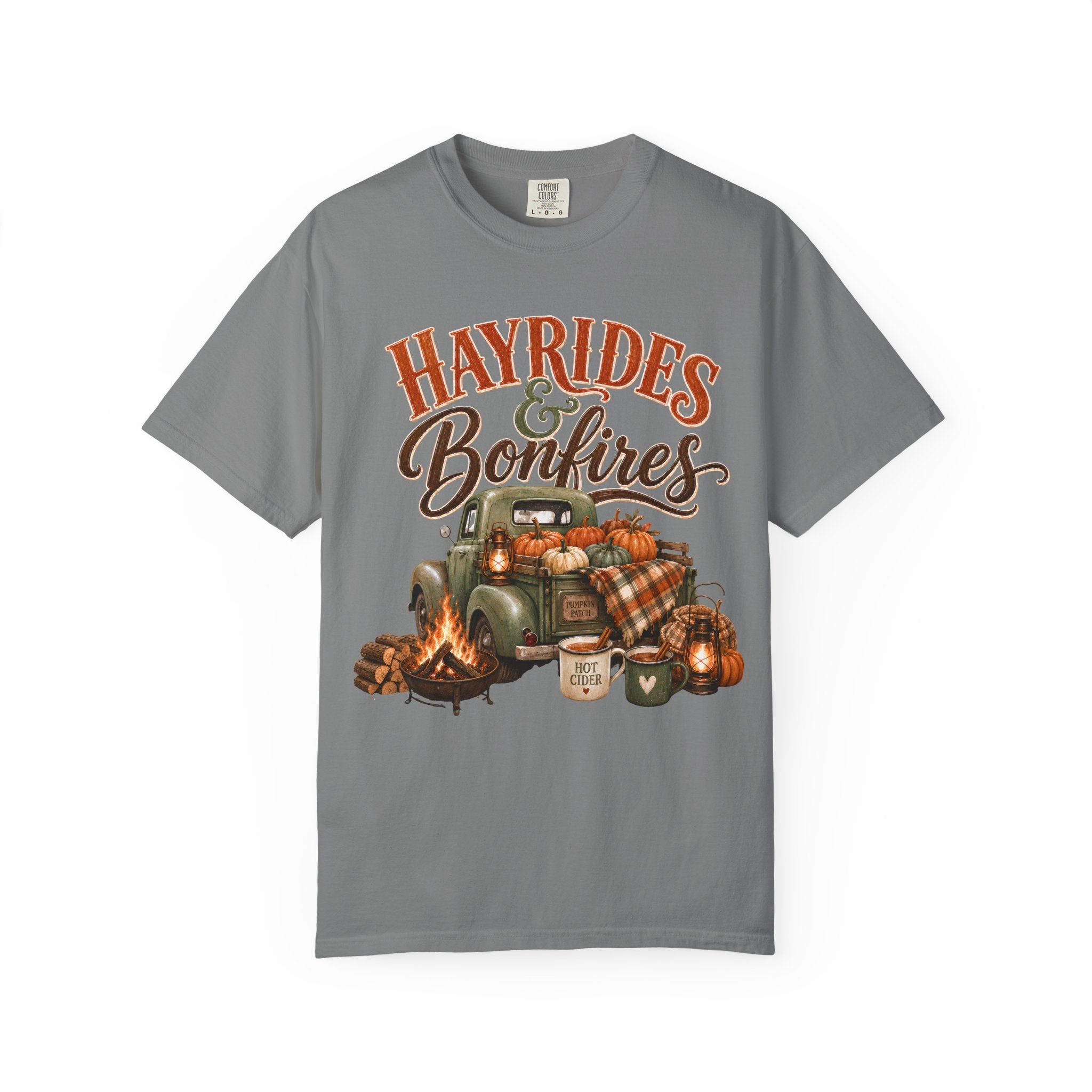 Hayrides & Bonfires--Comfort Colors--Women's Tee